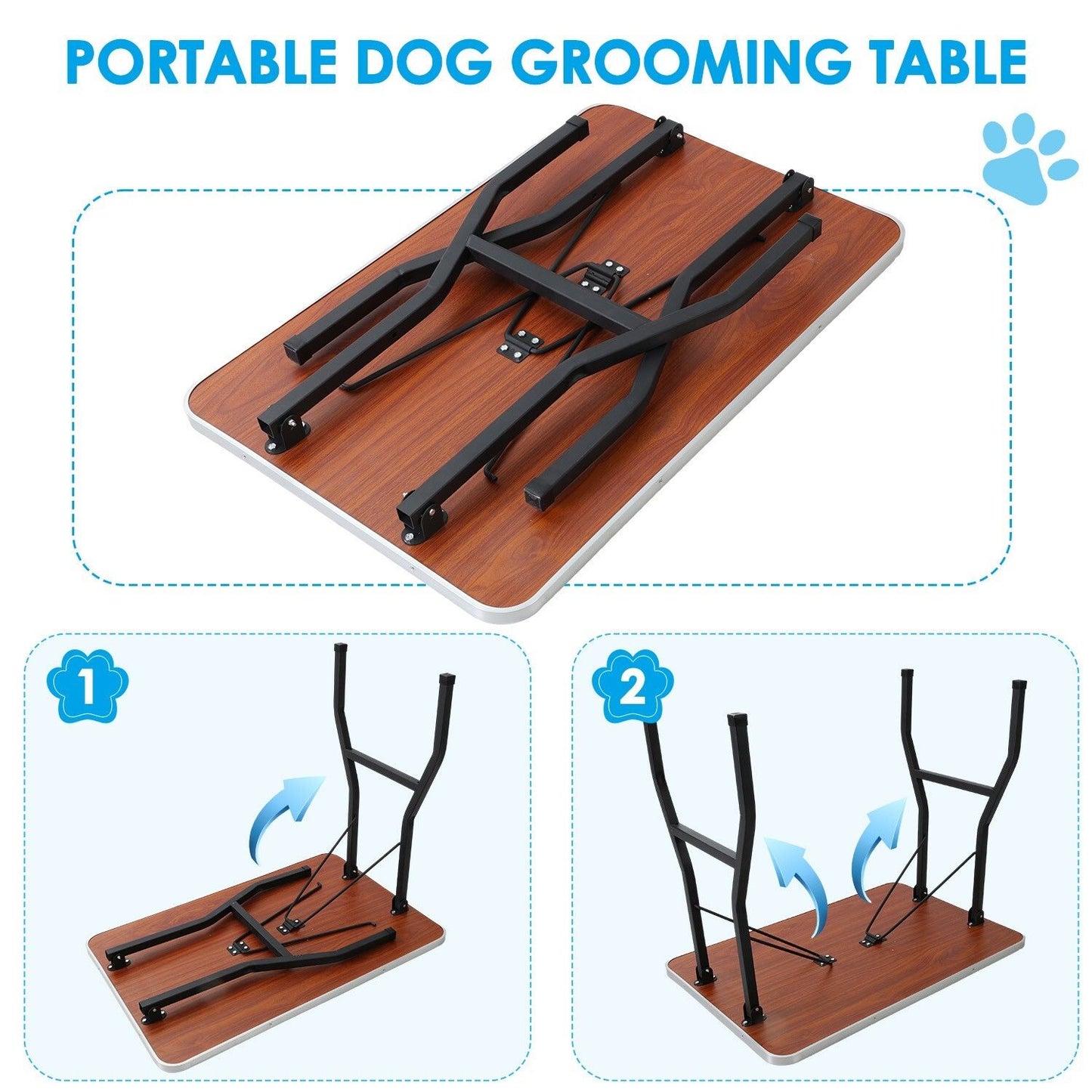 Adjustable Pet Grooming Table for Australian Cattle Dog, Foldable - Image 5