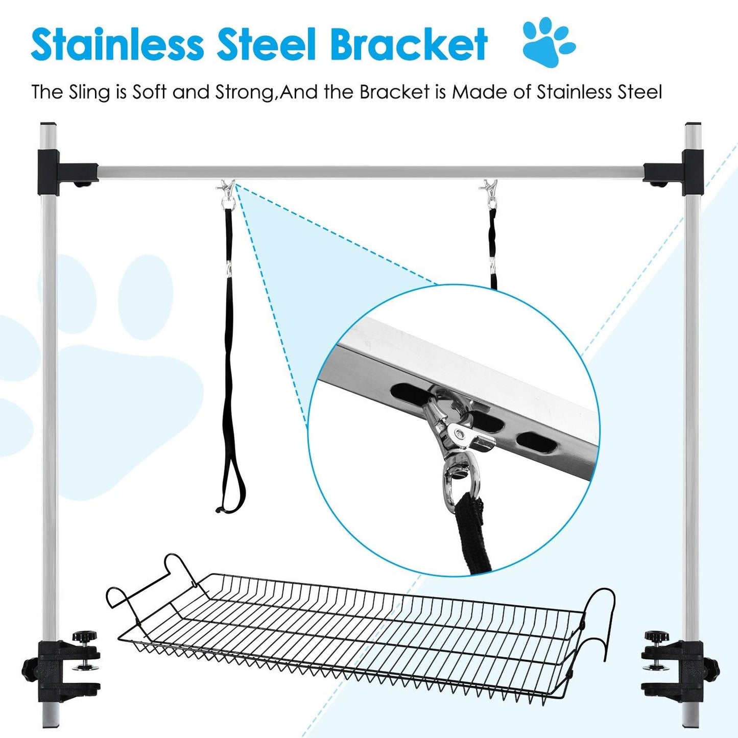Adjustable Pet Grooming Table for Australian Cattle Dog, Foldable - Image 6