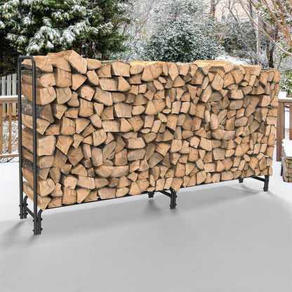 Metal Firewood Rack Log Storage Holder Heavy Duty - Image 3
