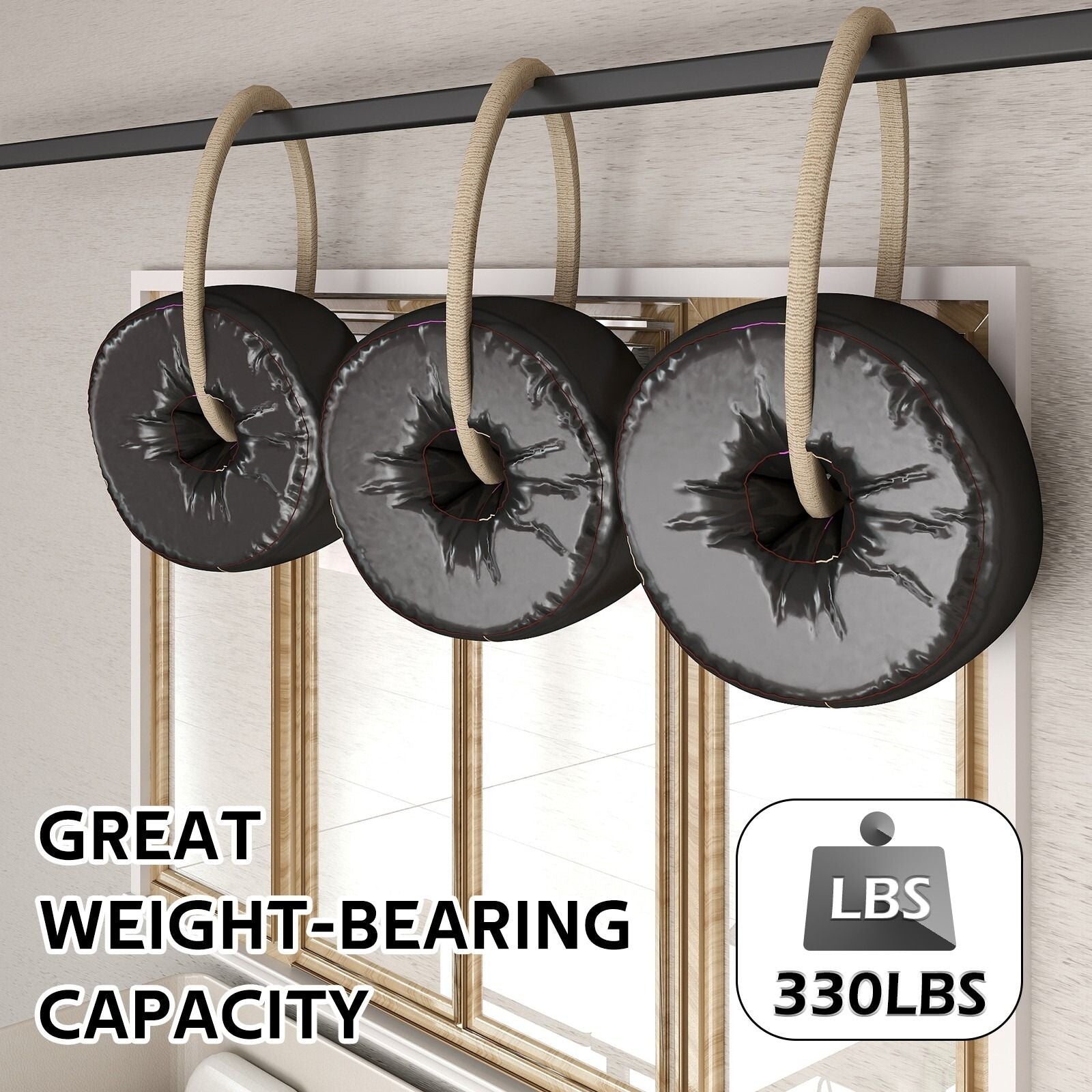 Sliding Barn Door Hardware Kit Rust Resistant Heavy Duty 1.83m  - Image 4