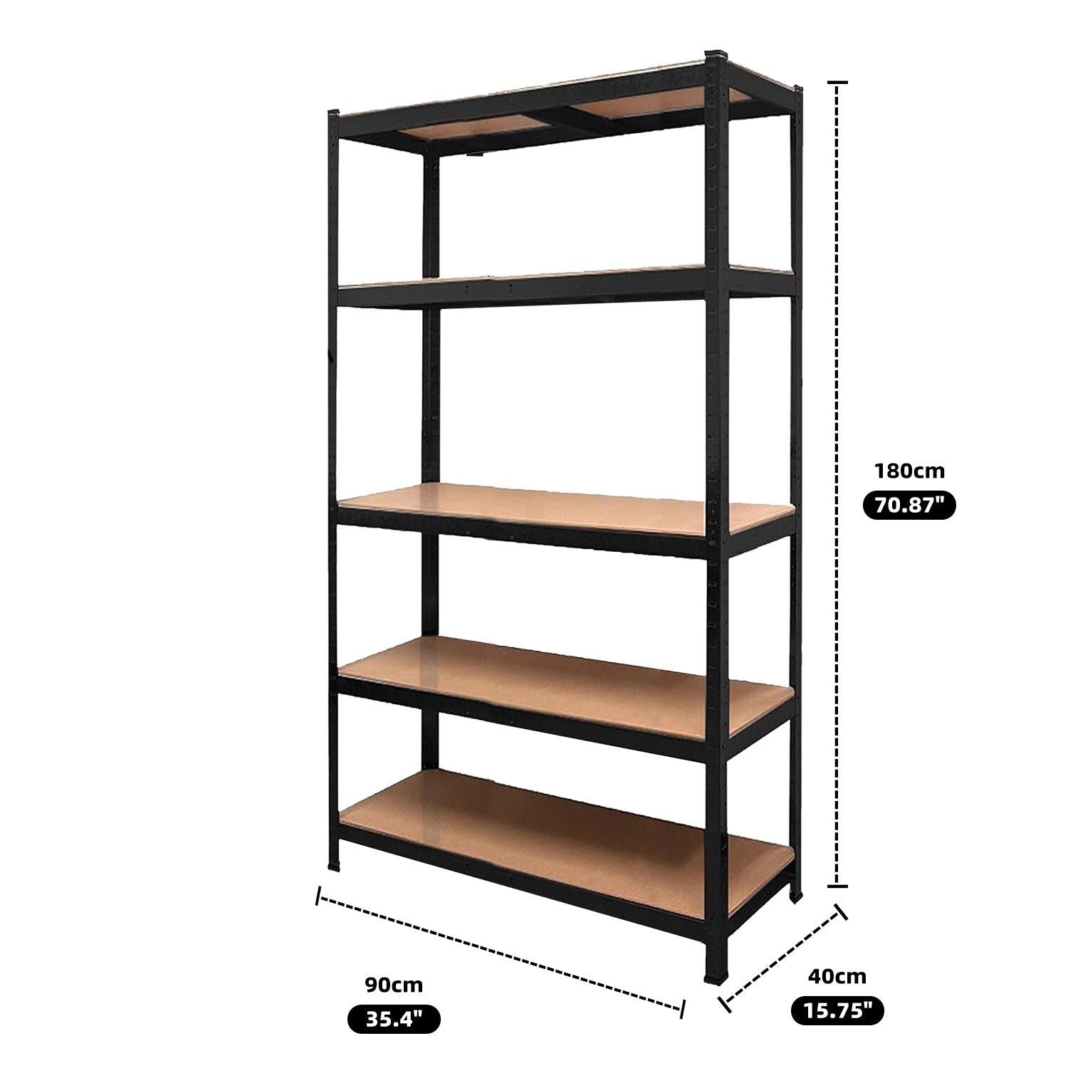 Heavy Duty Warehouse Shelving Rack Steel Garage Storage 180cm  - Image 3