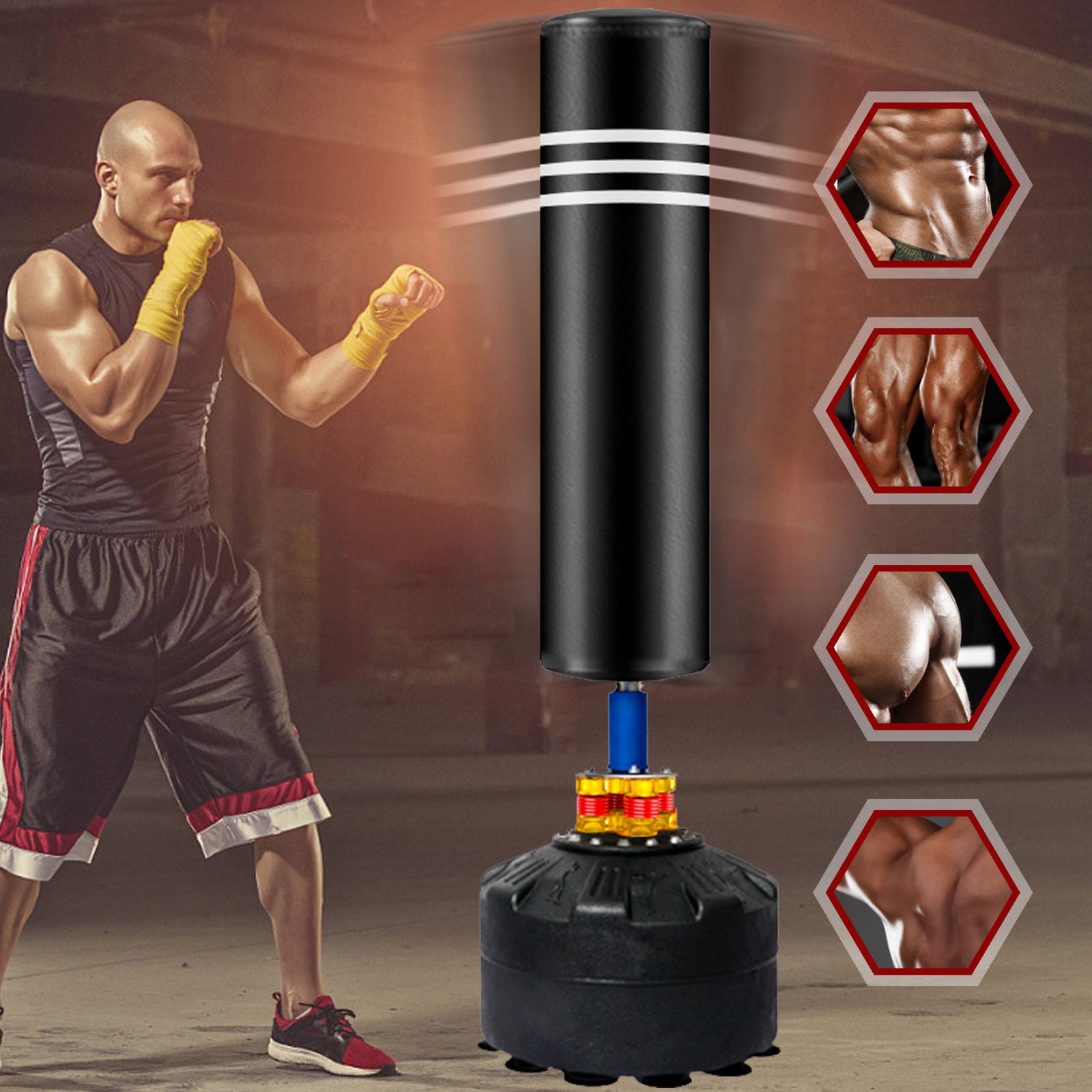 Punching Bag Stand for Adults & Kids - Boxing Training Speed Kick 175cm  - Image 2