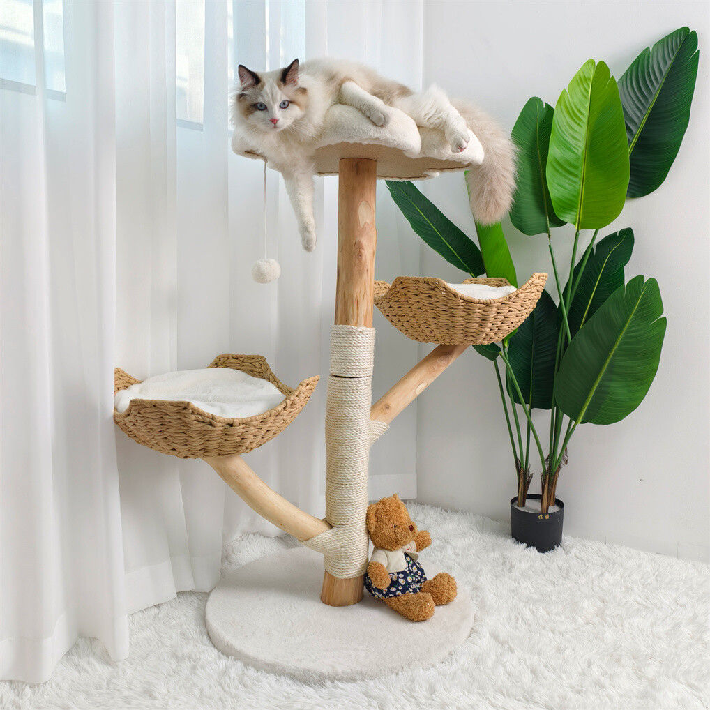 Cat Tree Tower Condo Scratcher Bed Sisal Plush Toy Ball - Image 3