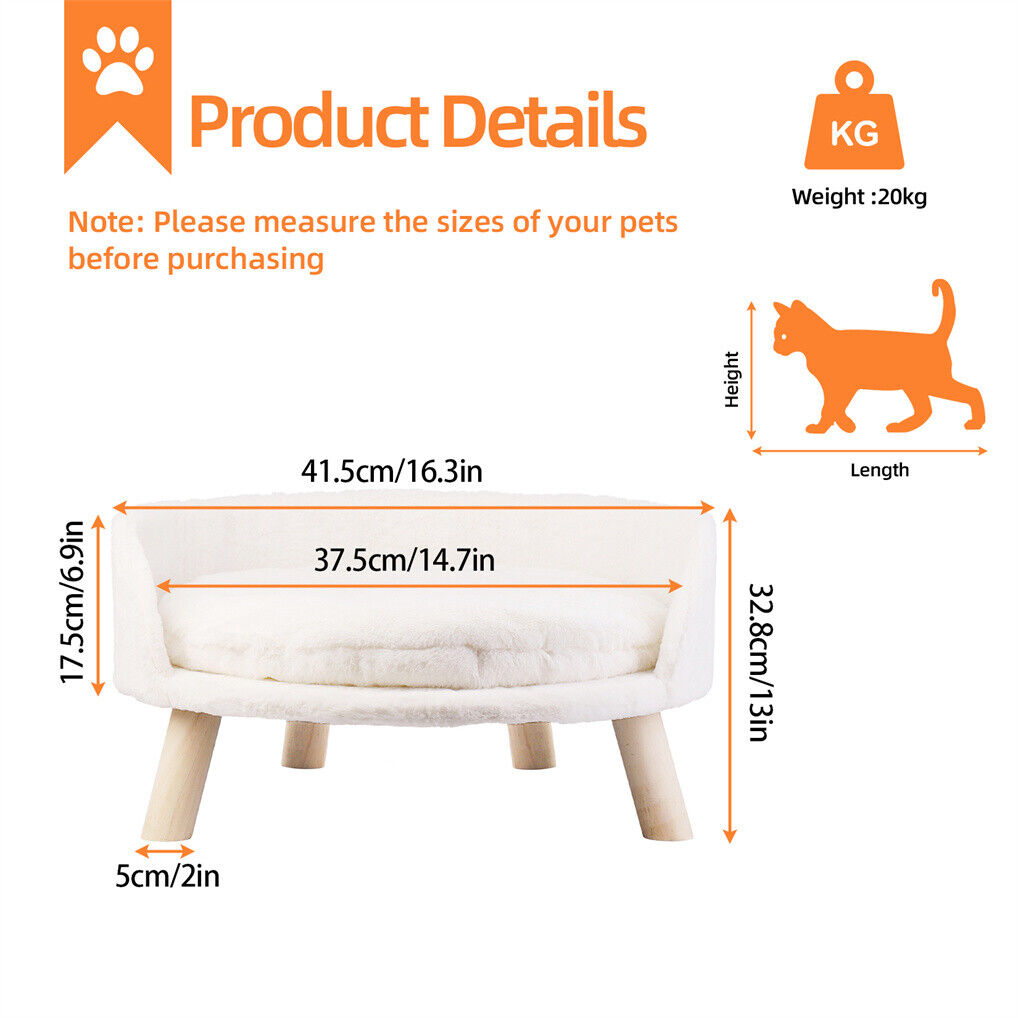 Luxury Round Pet Sofa Bed 40cm Soft Cushion Anti-skid - Image 2