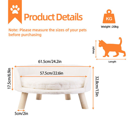 Luxury Round Pet Sofa Bed 60cm Soft Cushion Anti-skid - Image 2
