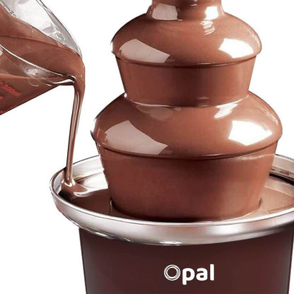 3-Tier Electric Chocolate Fondue Fountain Stainless Steel 0.9L - Image 2