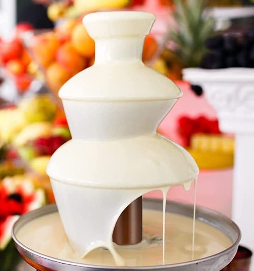 3-Tier Electric Chocolate Fondue Fountain Stainless Steel 0.9L - Image 4