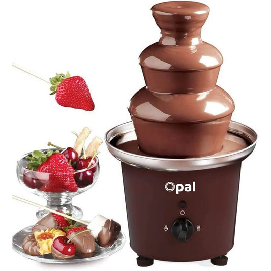 3-Tier Electric Chocolate Fondue Fountain Stainless Steel 0.9L - Image 5