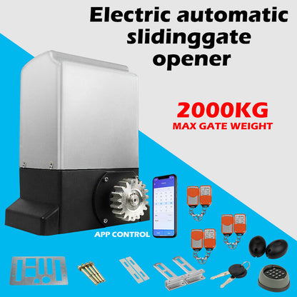 2000KG Automatic Sliding Gate Opener Commercial Residential + APP - Image 4