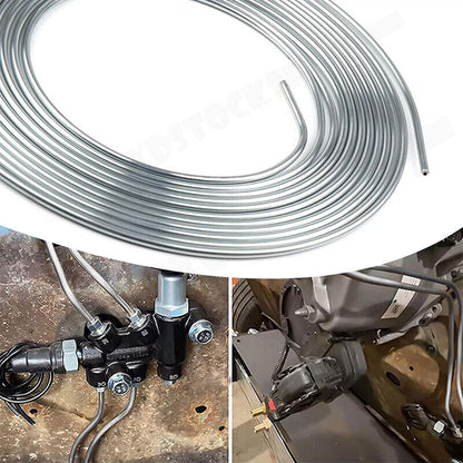 25Ft 3/16'' OD Steel Zinc Brake Line Tubing Kit 150MPa +32 Fittings - Image 6