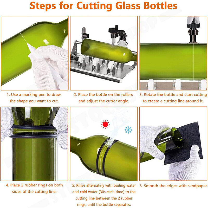 Stainless Steel Glass Bottle Cutter DIY Tool Kit AU - Image 9