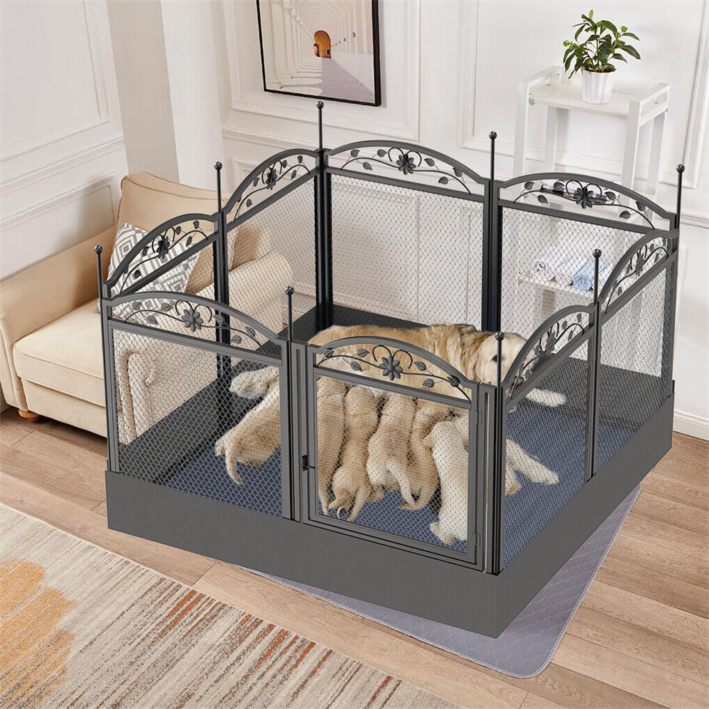 XL Metal Dog Playpen Indoor Fence with Waterproof Pad - Image 2