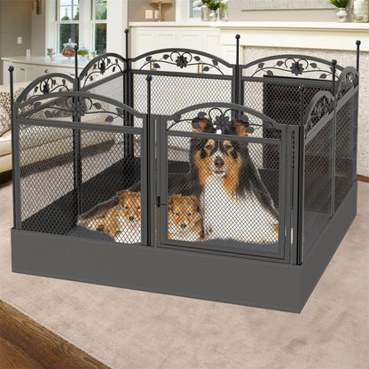 XL Metal Dog Playpen Indoor Fence with Waterproof Pad - Image 3