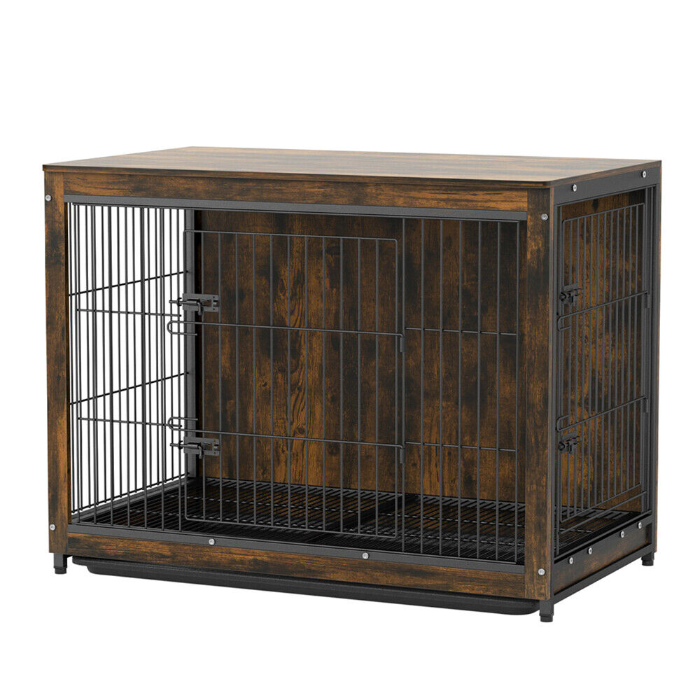 Large Wooden Dog Crate Kennel End Table Nightstand 100x59x74cm - Image 2