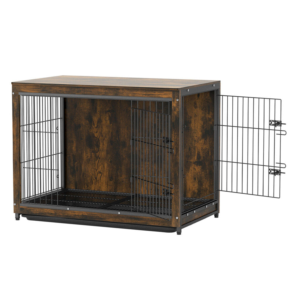 Large Wooden Dog Crate Kennel End Table Nightstand 100x59x74cm - Image 3