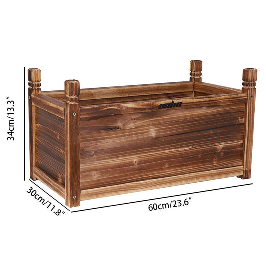 Medium Raised Garden Bed 60x30x33cm Wooden Planter Box - Image 2