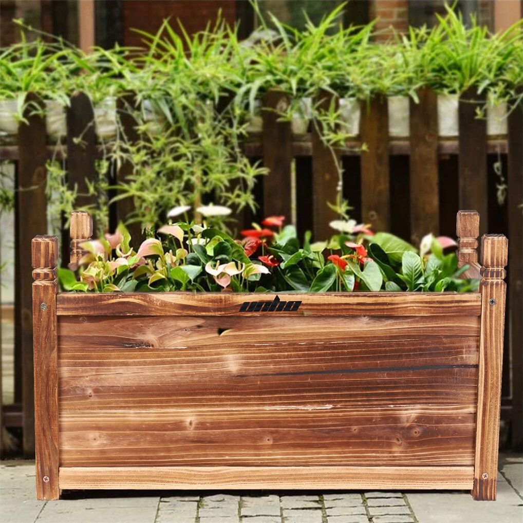 Medium Raised Garden Bed 60x30x33cm Wooden Planter Box - Image 3