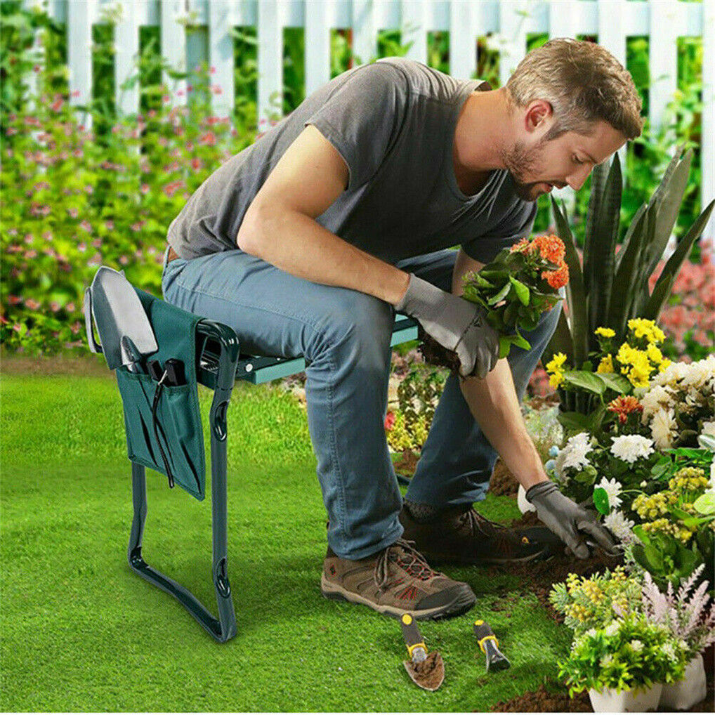 XXL Garden Kneeler Seat Stool with Pocket, 150kg Load - Image 3