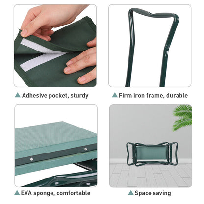 XXL Garden Kneeler Seat Stool with Pocket, 150kg Load - Image 6