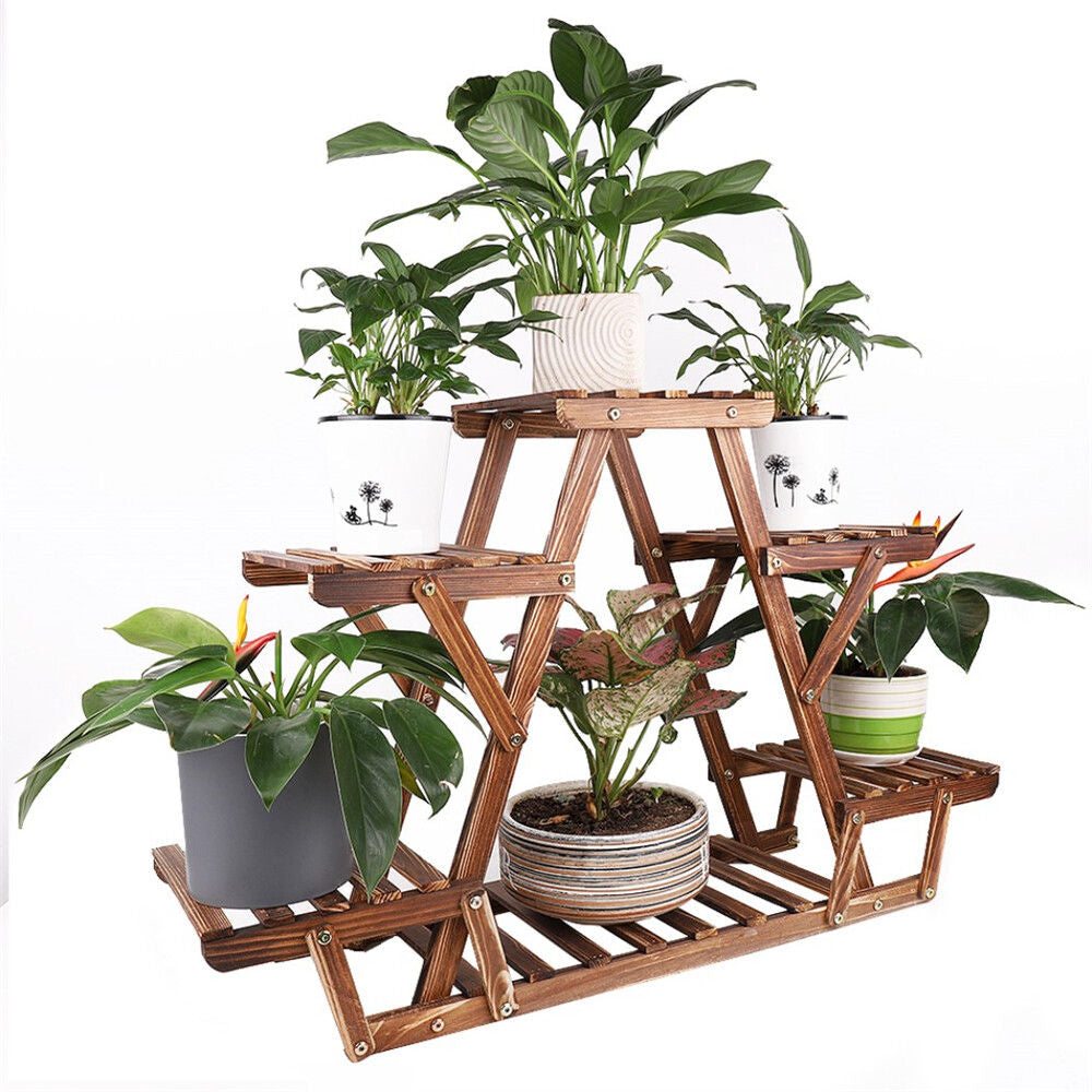 Wooden 6 Tier Plant Stand A-Frame Flower Pot Display Organizer - Image 4