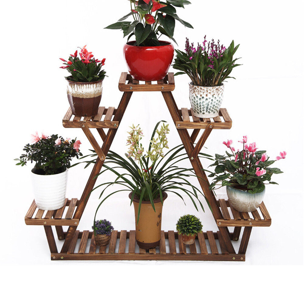 Wooden 6 Tier Plant Stand A-Frame Flower Pot Display Organizer - Image 5