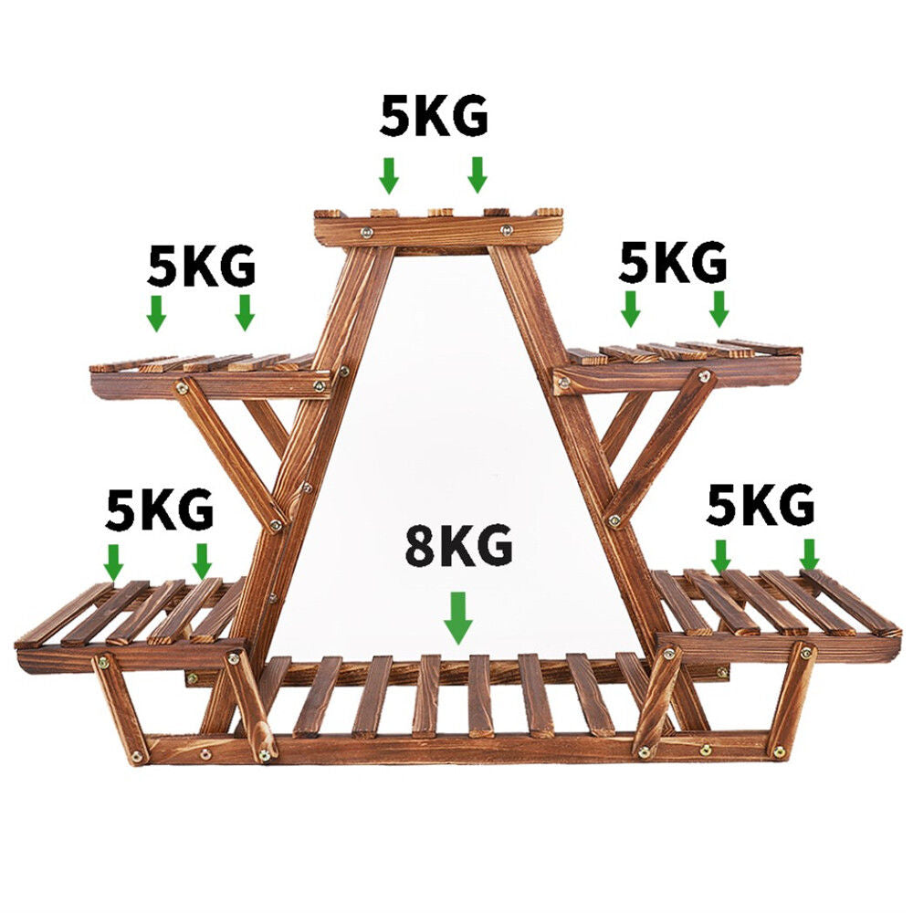 Wooden 6 Tier Plant Stand A-Frame Flower Pot Display Organizer - Image 8