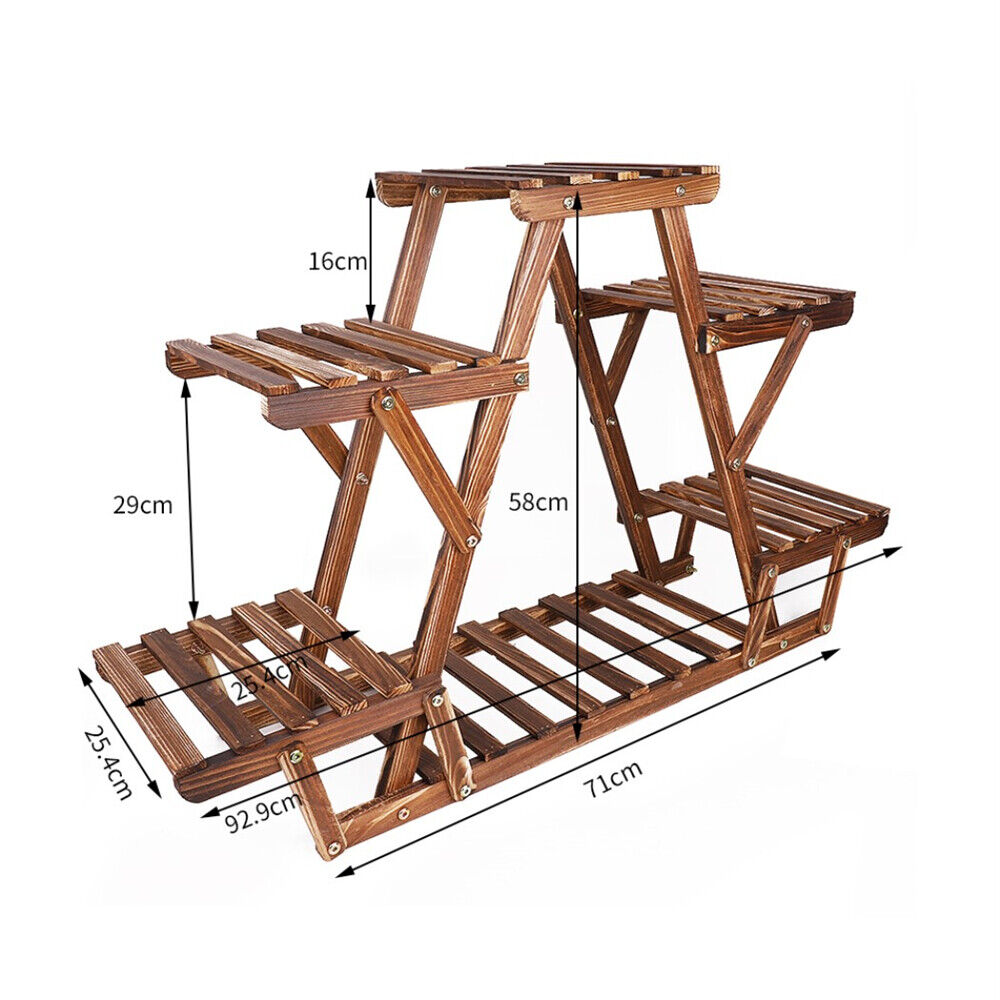 Wooden 6 Tier Plant Stand A-Frame Flower Pot Display Organizer - Image 9