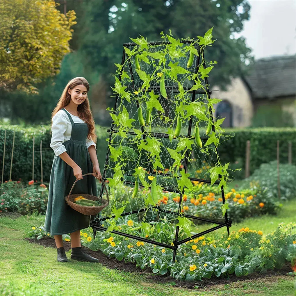 XL Heavy Duty Garden Trellis for Climbing Plants with Netting - Image 2