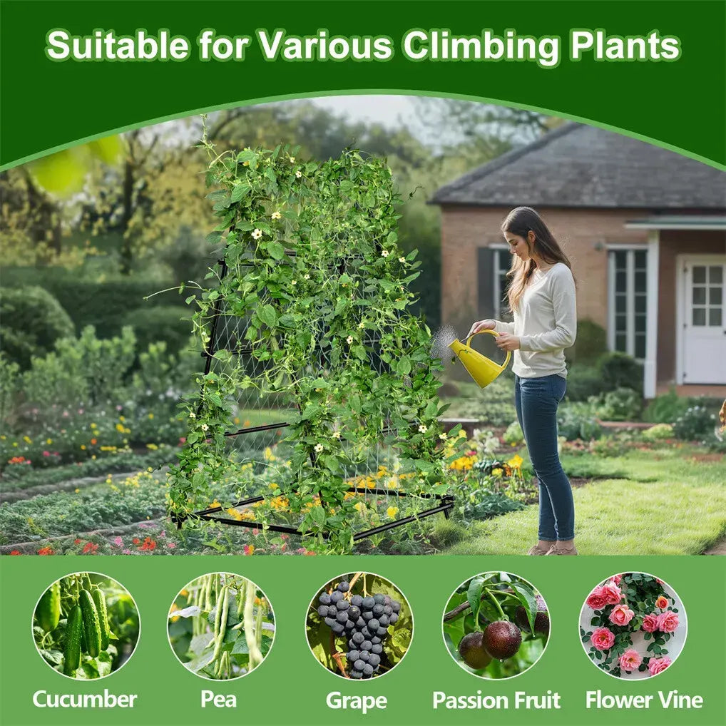 XL Heavy Duty Garden Trellis for Climbing Plants with Netting - Image 4