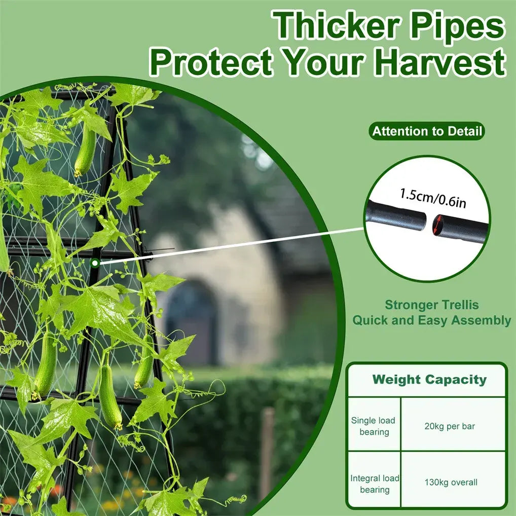 XL Heavy Duty Garden Trellis for Climbing Plants with Netting - Image 5