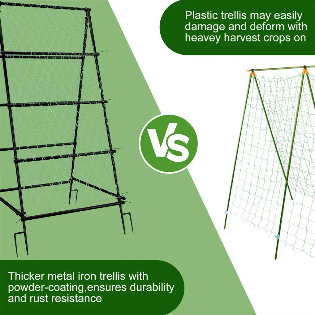 XL Heavy Duty Garden Trellis for Climbing Plants with Netting - Image 8