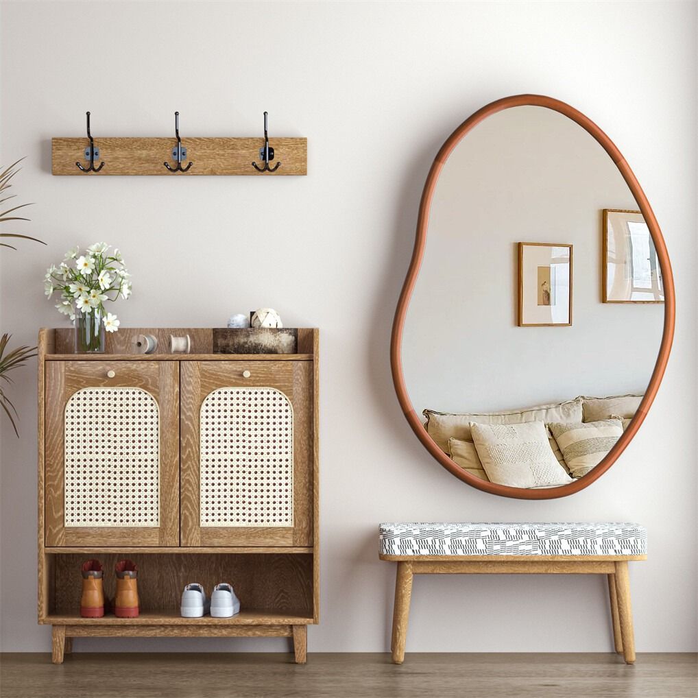 Large Art Deco Asymmetrical Wall Mirror 74.3x110cm - Image 4