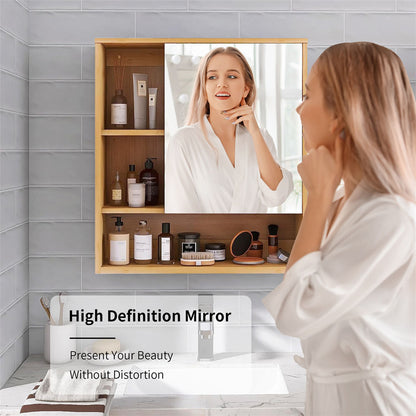 Wall Cabinet Bathroom Mirror Storage Medicine 55.5cm - Image 4