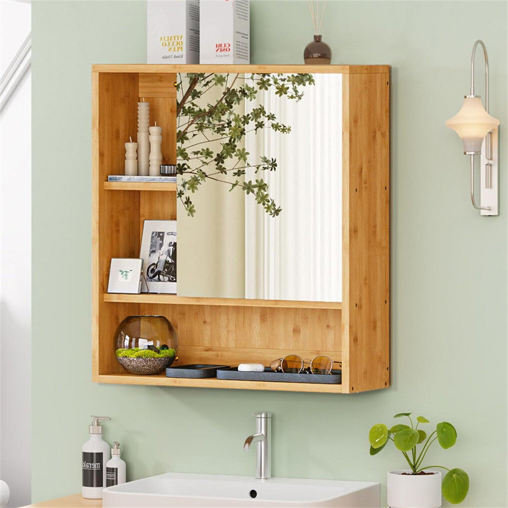 Wall Cabinet Bathroom Mirror Storage Medicine 55.5cm - Image 5