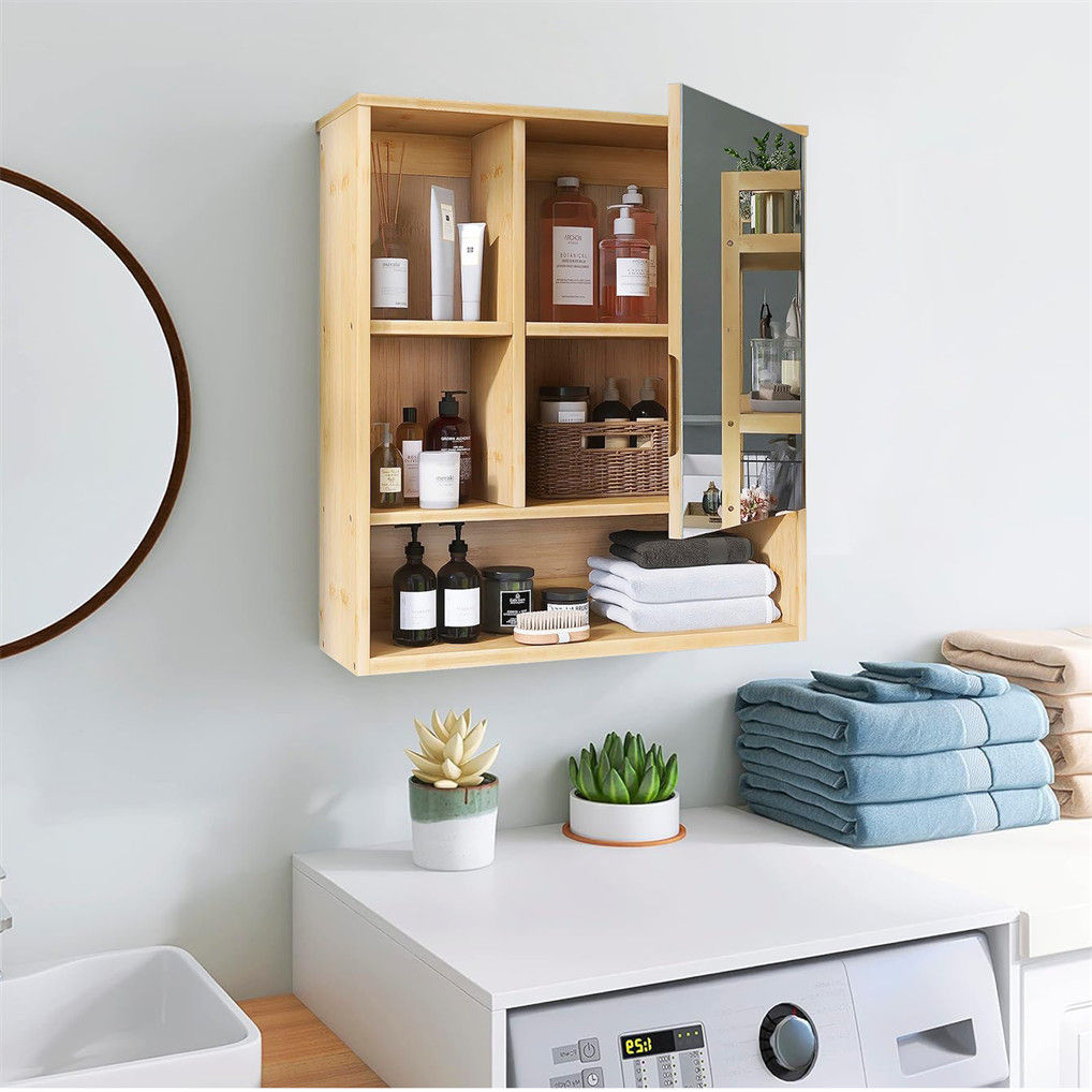 Wall Cabinet Bathroom Mirror Storage Medicine 55.5cm - Image 7