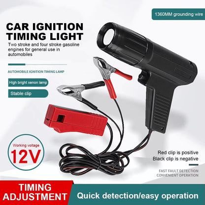 Universal 12V Ignition Timing Light Strobe Lamp 1.36m Cable - Image 2