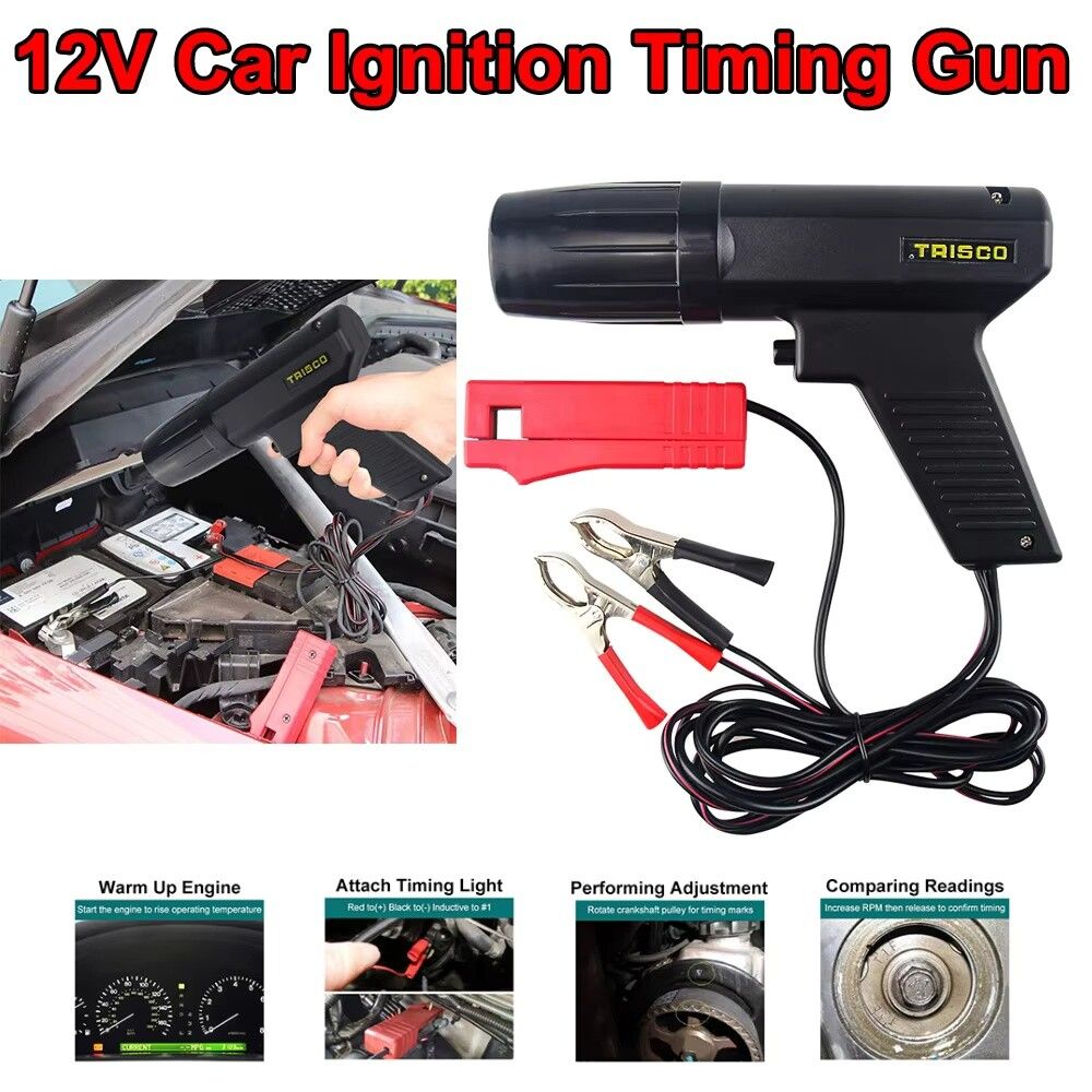 Universal 12V Ignition Timing Light Strobe Lamp 1.36m Cable - Image 7