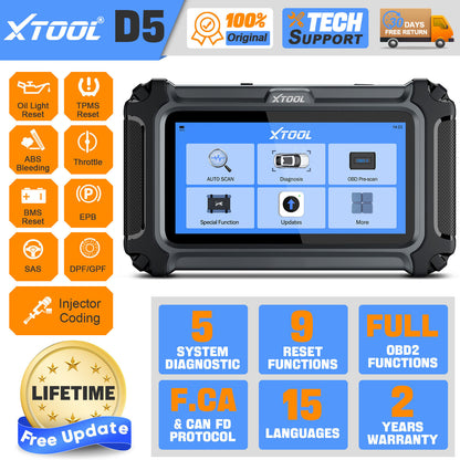 2025 D5 OBD2 Scanner ABS SRS Engine Diagnostic Tool - Image 2