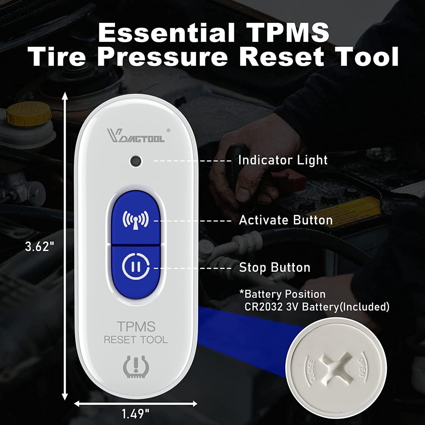 TP508 TPMS Relearn Tool for GM Tire Pressure Reset - Image 4