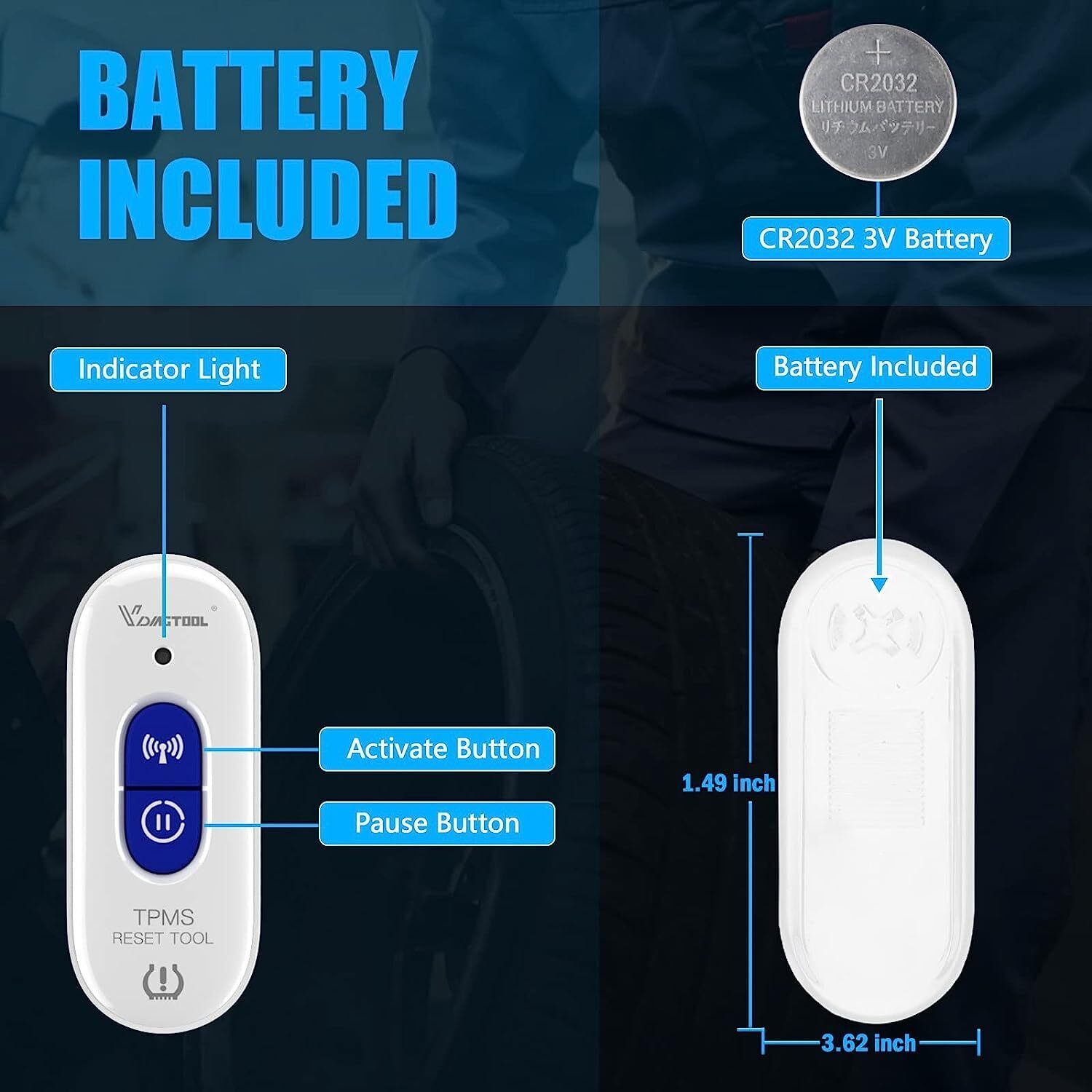 TP508 TPMS Relearn Tool for GM Tire Pressure Reset - Image 9