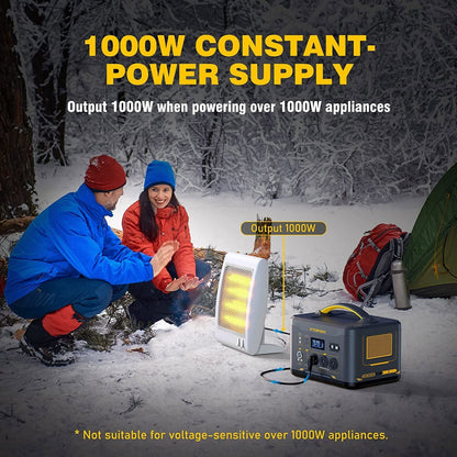 1000W 1408Wh Solar Generator 10A Black Portable Power Station - Image 8