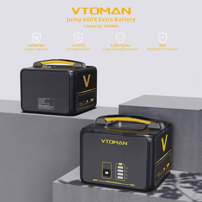 640Wh Solar Expansion Battery LiFePO4 BMS Jump 600X - Image 2