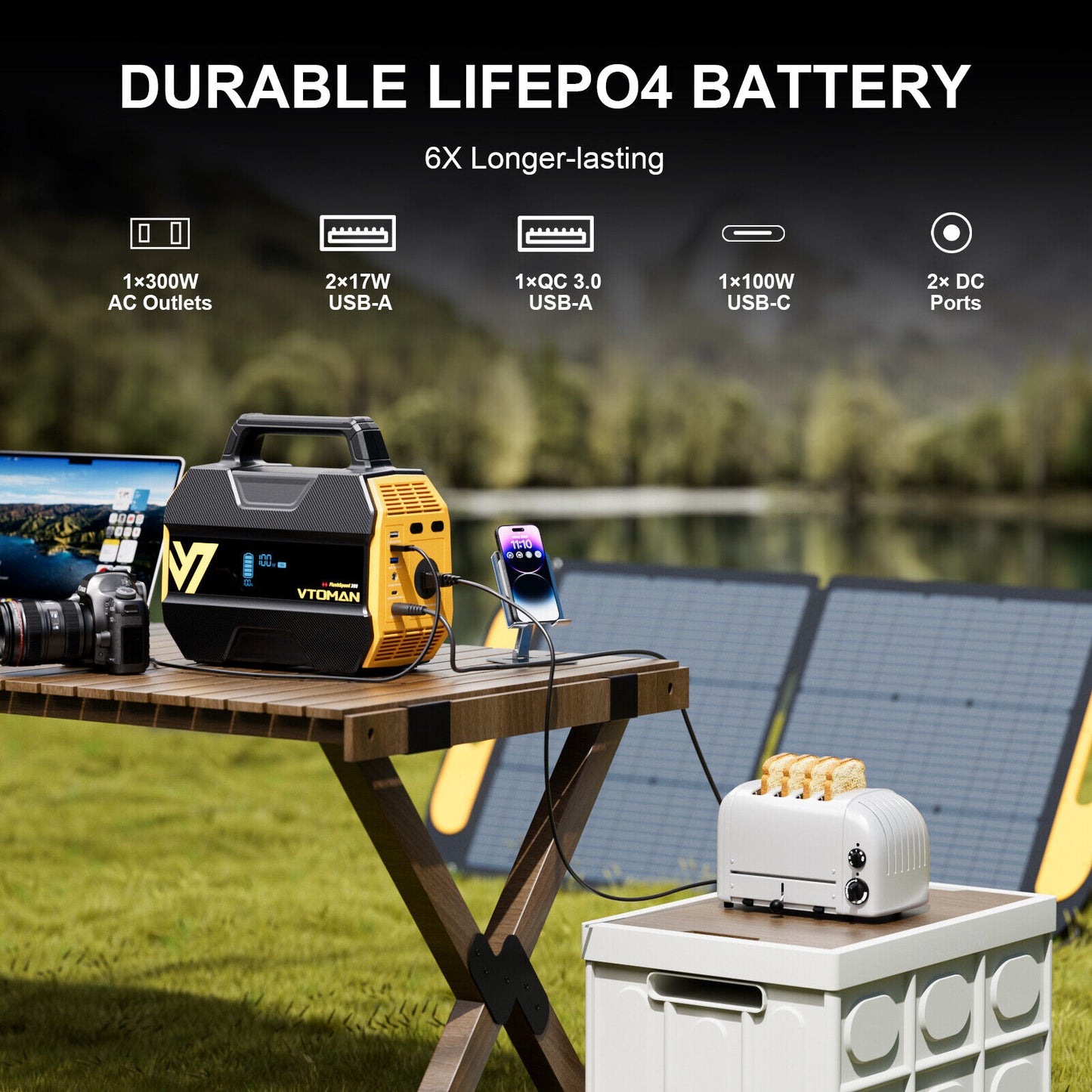 FlashSpeed 300 Solar Power Station 600W AC/DC for Camping AU - Image 7