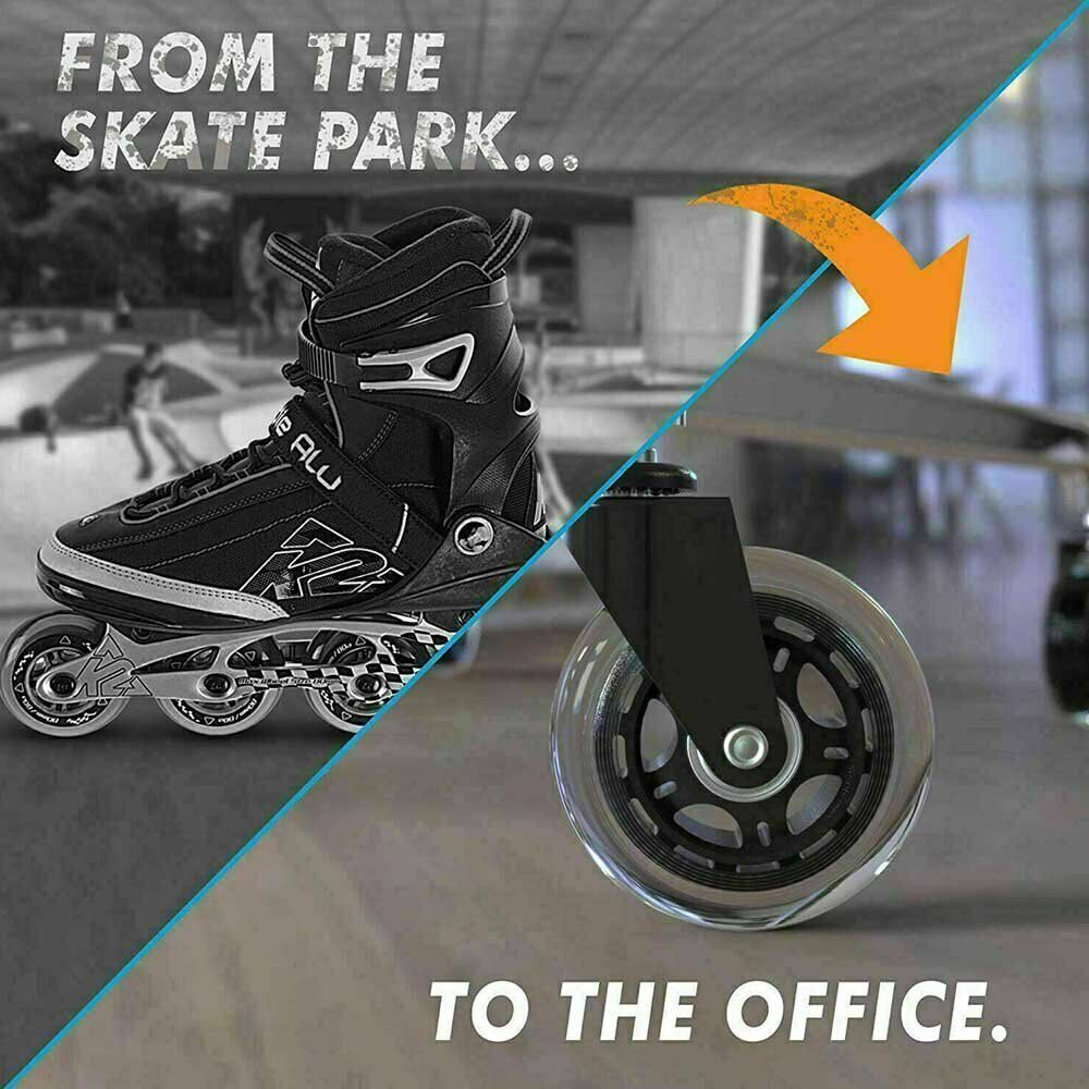 3 Swivel Rollerblade Chair Wheels, 7/16 Stem, All Floors - 5 Pack - Image 3