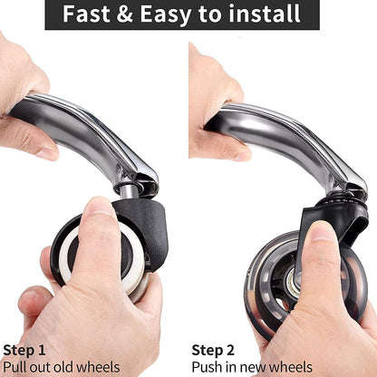 3 Swivel Rollerblade Chair Wheels, 7/16 Stem, All Floors - 5 Pack - Image 6