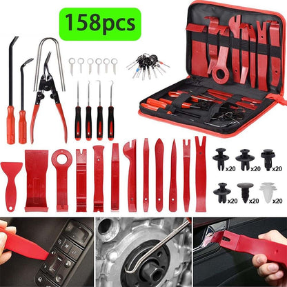 158pcs Car Trim Removal Tool Set Pry Bar Panel Door Interior Kit - Image 2