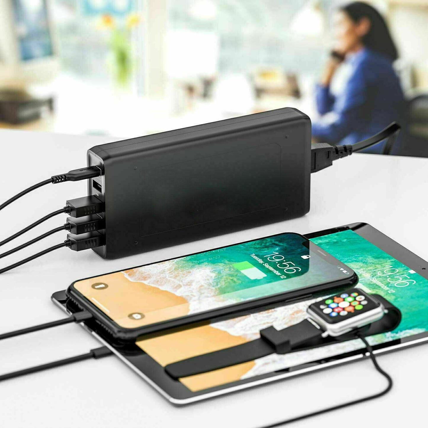 40W 5-Port USB Wall Charger Fast AC Adapter Multi Travel - Image 9