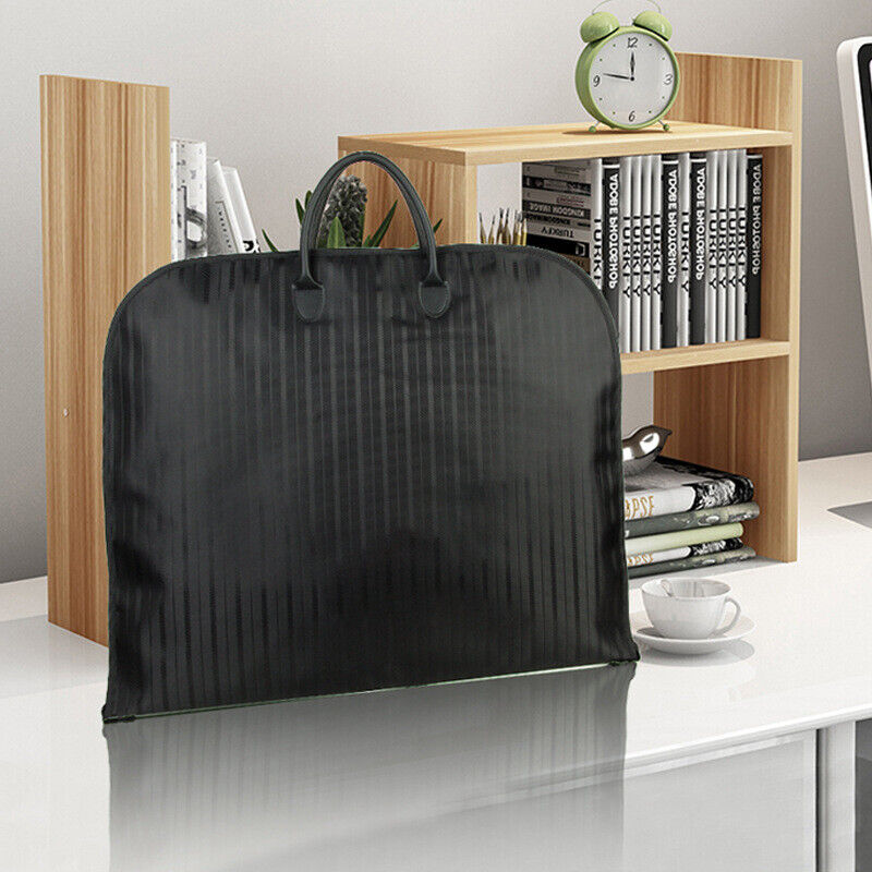 Black Men Suit Cover Zippered Dustproof Garment Bag Travel Organizer - Image 2