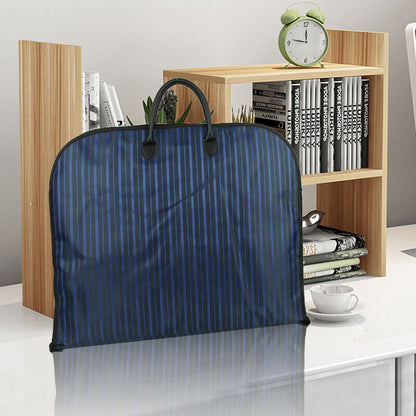 Blue Men Suit Garment Bag Zippered Dustproof Travel Organizer - Image 2
