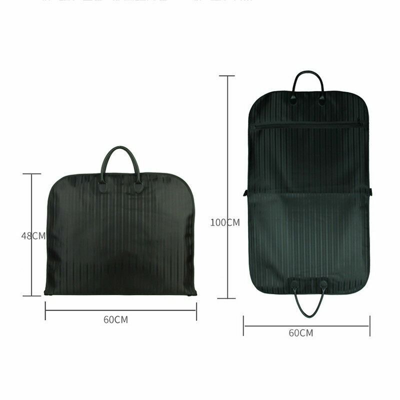 Blue Men Suit Garment Bag Zippered Dustproof Travel Organizer - Image 7